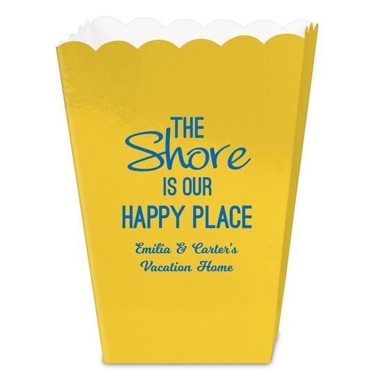 The Shore Is Our Happy Place Mini Popcorn Boxes